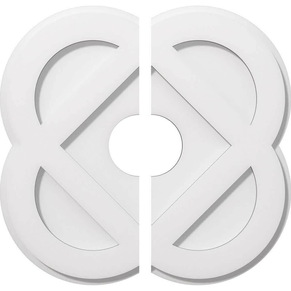 1 in. P X 7 in. C X 18 in. OD X 4 in. ID Charlotte Architectural Grade PVC Contemporary Ceiling Medallion, Two Piece price history on PriceWatchPro