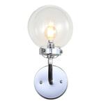Caleb 1-Light 8 in. Chrome/Black Wall Sconce