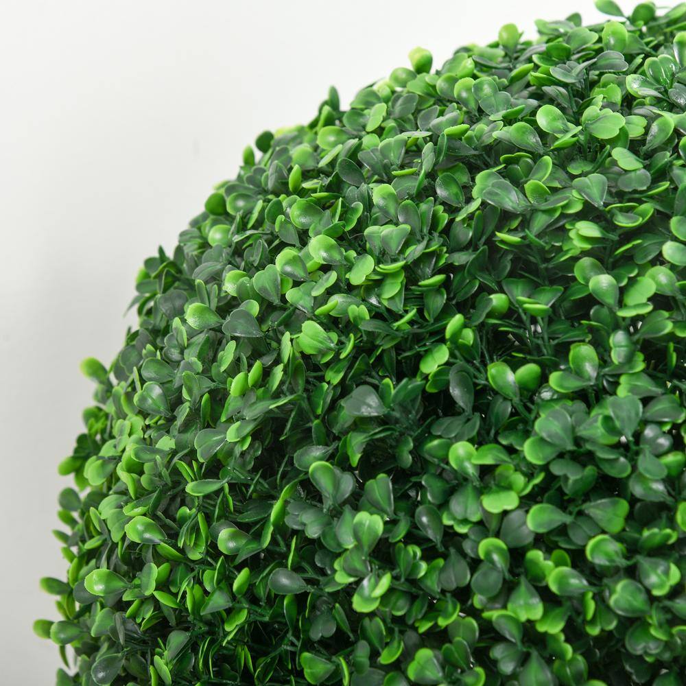15.75" Green Artificial Boxwood Topiary Balls, Set of 2