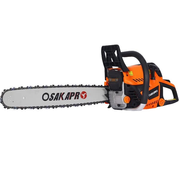 Orange 52 cc 2-Cycle Gasoline Chain Saw with 20 in. Bar for Wood Cutting, EPA Compliant