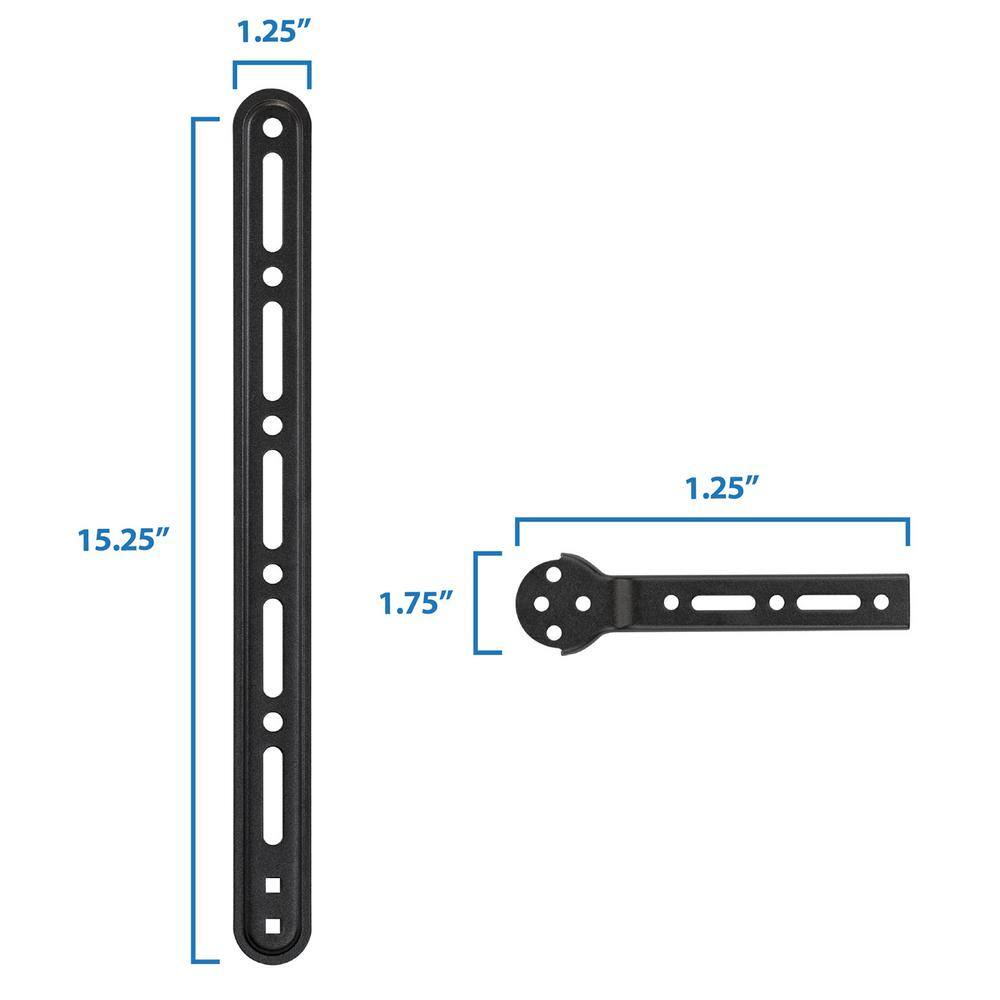 Black Steel Adjustable Universal TV Sound Bar Mount Bracket