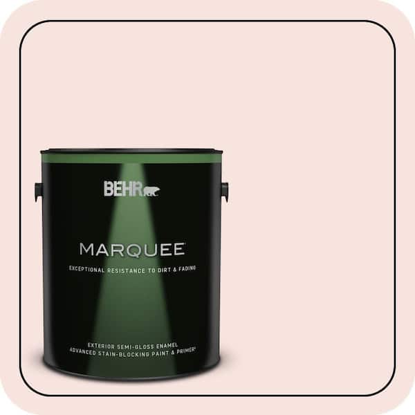 BEHR MARQUEE 1 gal. #160A-1 Cream Rose Semi-Gloss Enamel Exterior Paint & Primer