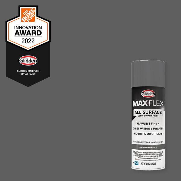 GLIDDEN MAX FLEX 12 oz. Satin Black Elegance Interior/Exterior All