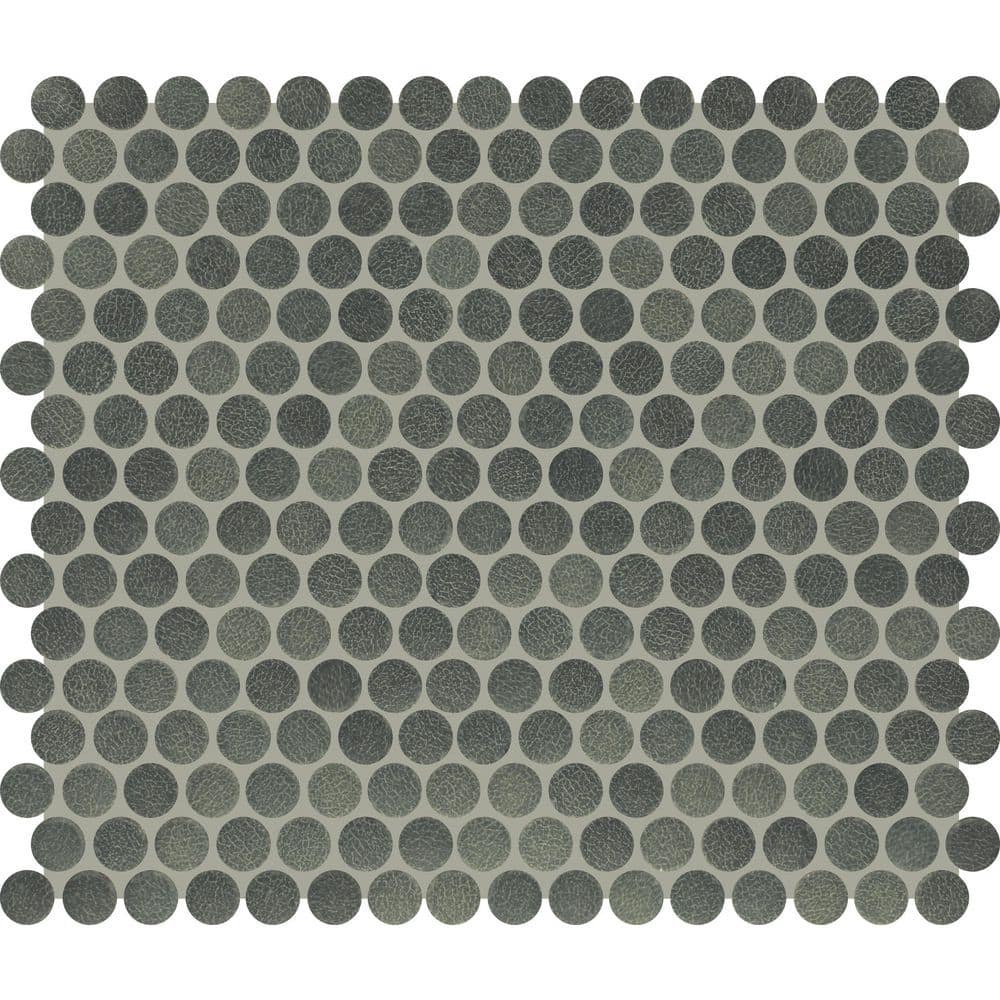 LuxeCraft Forest Crackle 2-3/4 in. x 3-1/4 Matte Ceramic Penny Round Mosaic Tile Sample price history on PriceWatchPro