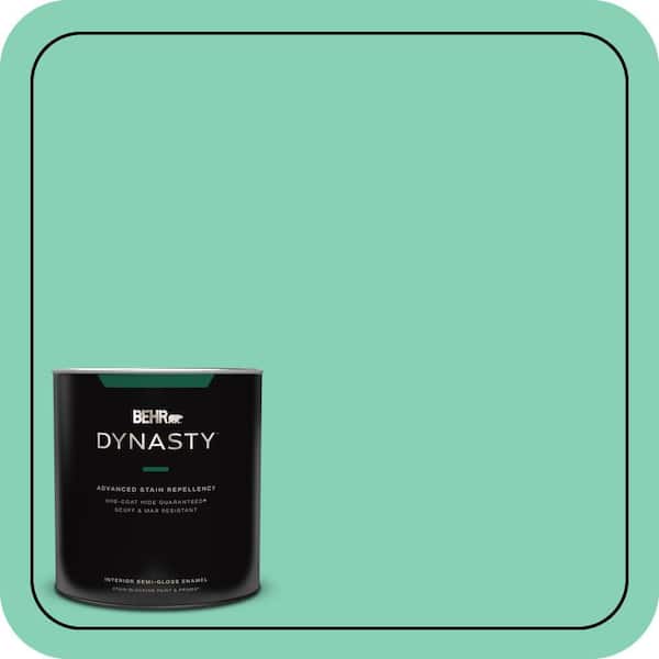 BEHR DYNASTY 1 qt. #P420-3 Tropical Trail Semi-Gloss Enamel Interior Stain-Blocking Paint and Primer