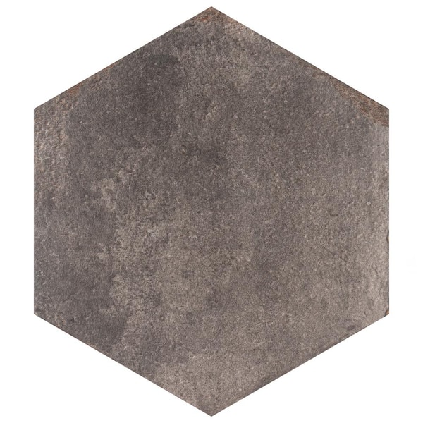 Merola Tile D'Anticatto Hex Notte 11 in. x 12-3/4 in. Porcelain Floor and Wall Tile (11.25 sq. ft./Case)