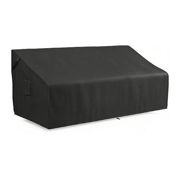 35 in. H Black Waterproof Outdoor Couch Cover HP8LPKJ4GM - The