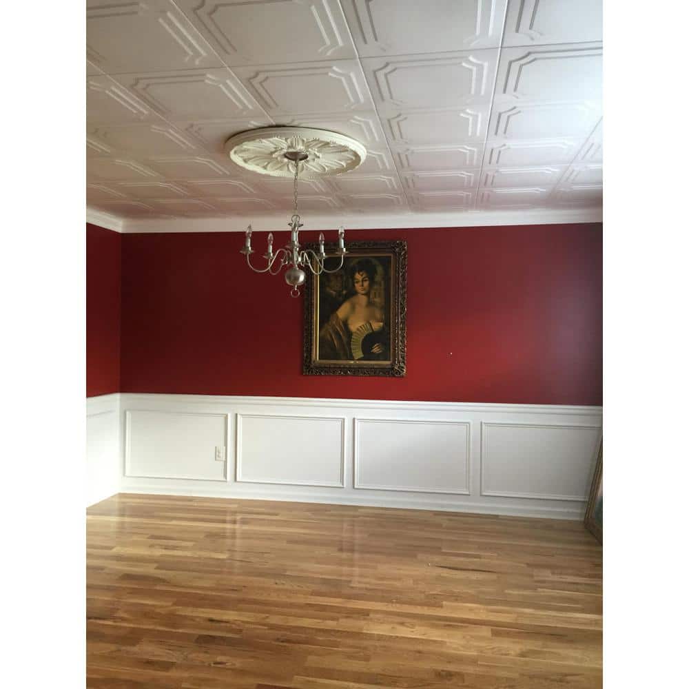 Plain White Square Foam Glue-Up Ceiling Tile