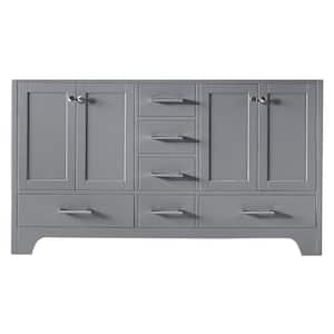 Clariette 59.2 in. W x 21.7 in. D x 33.5 in. H Bath Vanity Cabinet Only in Taupe Grey