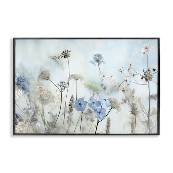 Stupell Industries Blooming Subtle Wildflowers by Irene Weisz Black Framed Nature Giclee Art Print 20 in. x 30 in.