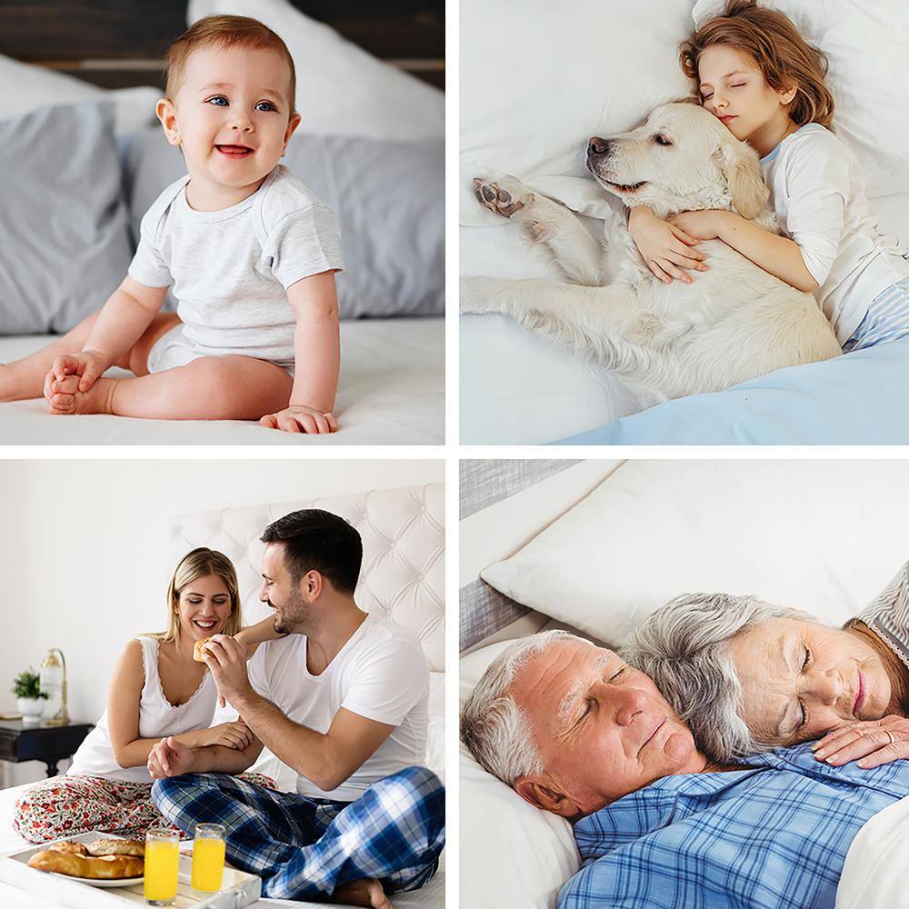 Queen White Waterproof Fitted Mattress Protector