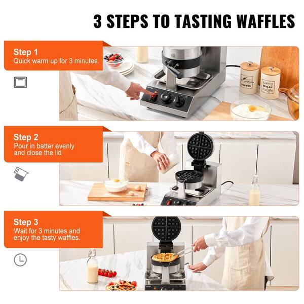 12 Grids Bubble Waffle Maker Electric Non-Stick Waffle Baker