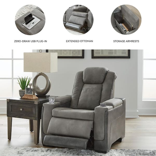 Signature DESIGN BY ASHLEY Next-Gen DuraPella Gray Faux Leather
