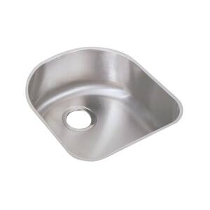 Lustertone Undermount Stainless Steel 19 in. 0-Hole Single Bowl Kitchen Sink in Lustrous Highlighted Satin