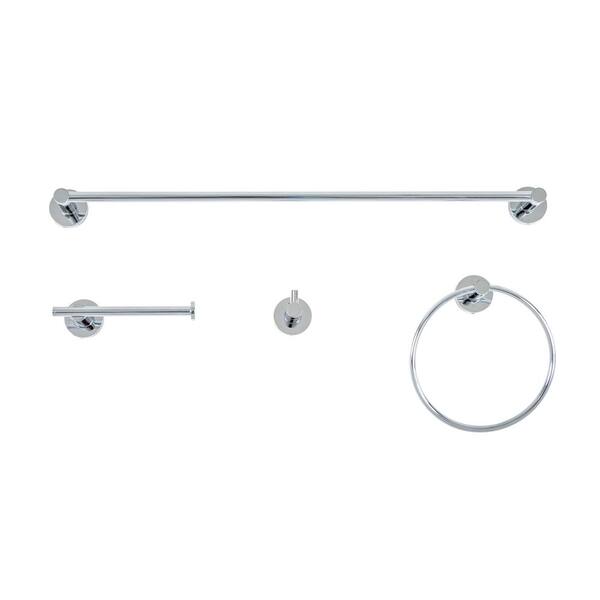 Italia Venezia 4Piece Bathroom Accessory Set in Polished Chrome VE4SET The Home Depot