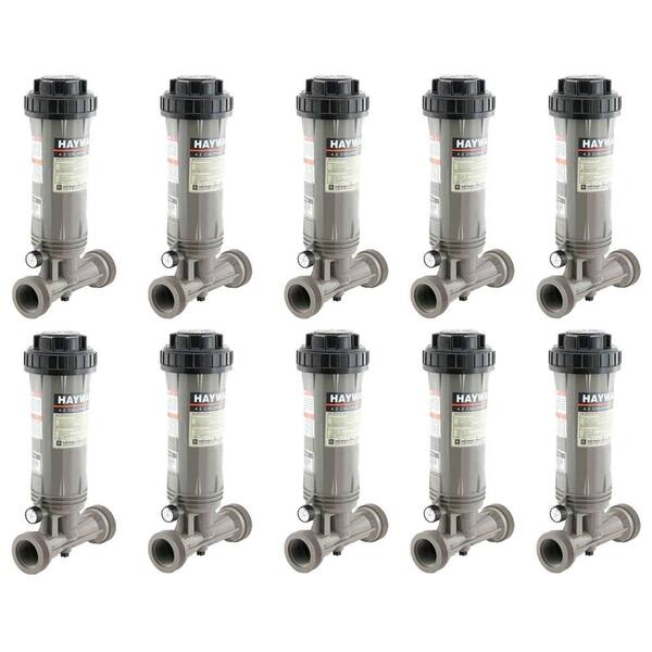 HAYWARD Automatic Pool In-Line Chemical Trichloro Chlorinating Chlorine Feeder (10-Pack)
