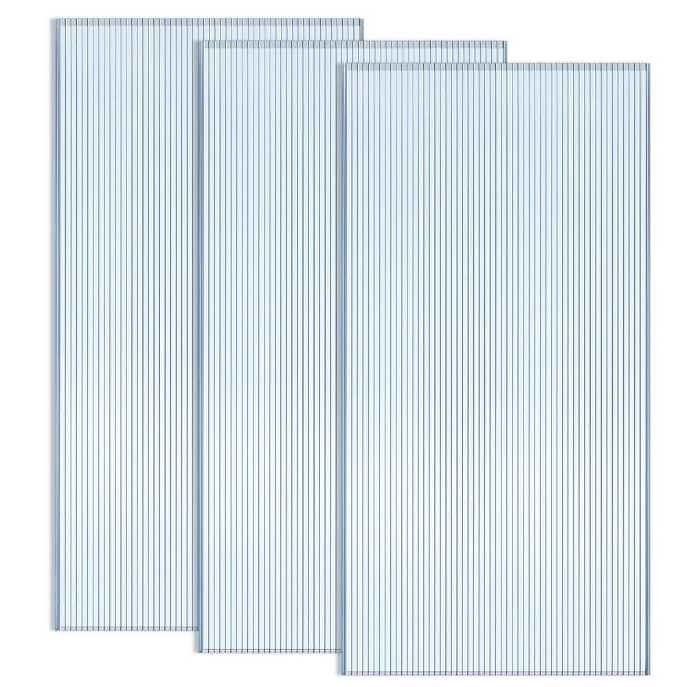 3 Pack 4 ft. x 2 ft. Corrugated Polycarbonate Roof Plastic Panel in Clear Waterproof for Greenhouse Replacement Cover price history on PriceWatchPro