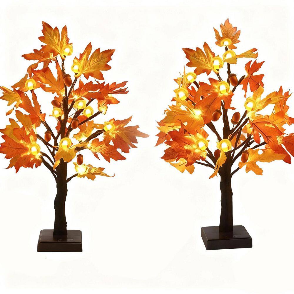 2 Pack 2 ft. Artificial Leaf Trees in Stand HDF7LH94ZJ - The Home Depot