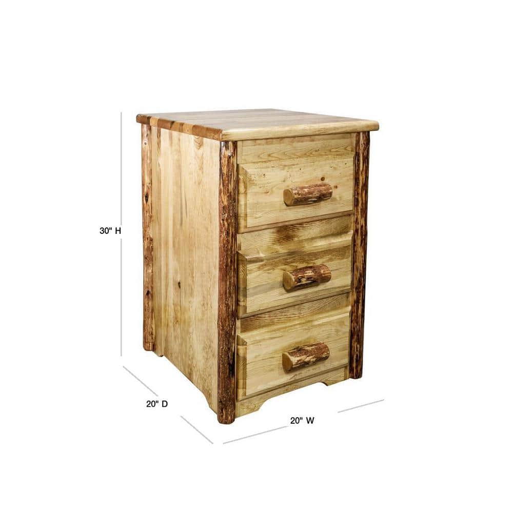 Pine Ridge Southwestern 3-Drawer Solid Wood Nightstand