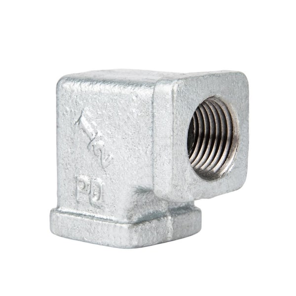STZ 1/2 in. Galvanized Iron 90° FPT x FPT Square Elbow Fitting
