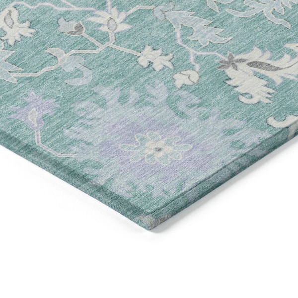 Chantille Machine Washable Indoor/Outdoor Abstract ACN1854 Seafoam 3 ft. x 4 ft. Area Rug