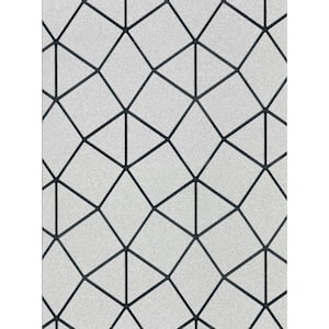 Albion Silver Geometric Silver Wallpaper Sample