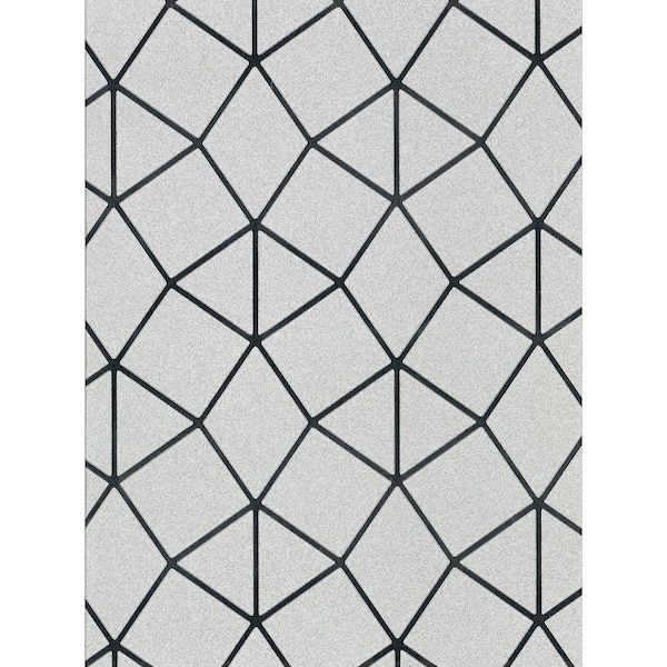 Brewster Albion Silver Geometric Silver Wallpaper Sample 290442489SAM