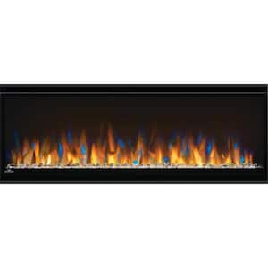 Alluravision Series 42 in. Slimline Wall-Mount Electric Fireplace in Black