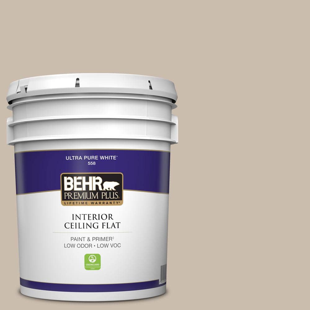 BEHR PREMIUM PLUS 5 gal. #PPU5-13 Creamy Mushroom Ceiling