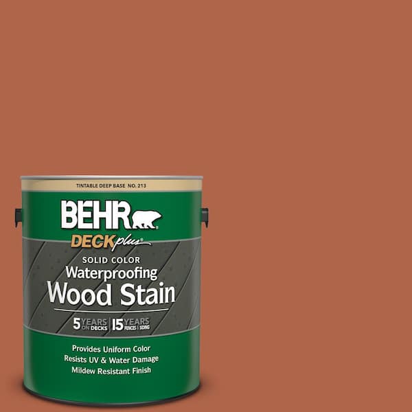 BEHR DECKplus 1 gal. #M200-7 Rusty Gate Solid Color Waterproofing Exterior Wood Stain