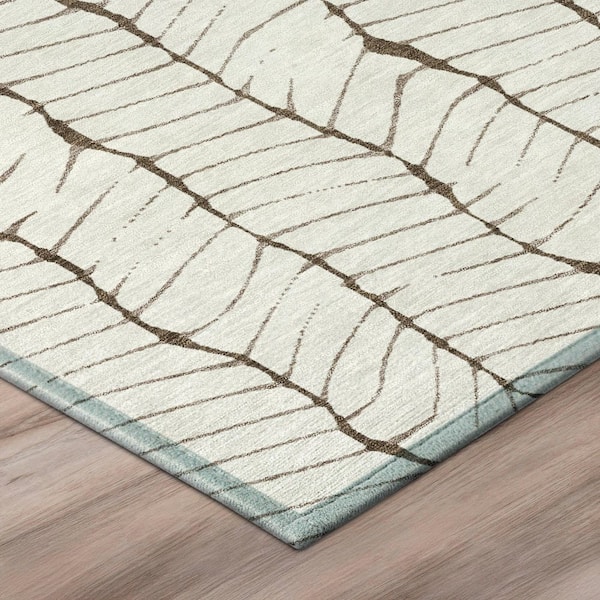 Chantille Machine Washable Indoor/Outdoor Abstract ACN3038 Ivory 9 ft. x 12 ft. Area Rug