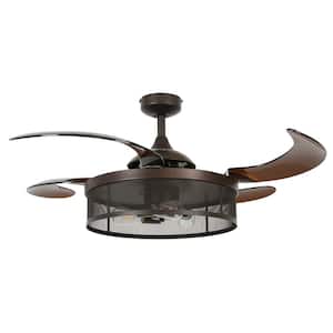 Meridian 48 in. Oil Rubbed Bronze AC Ceiling Fan with Light