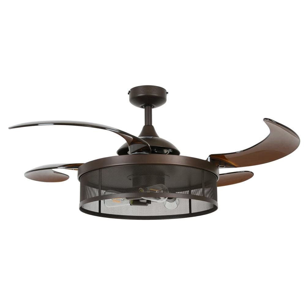Fanaway Meridian 48 in. Oil Rubbed Bronze AC Ceiling Fan with Light 51107001 - The Home Depot