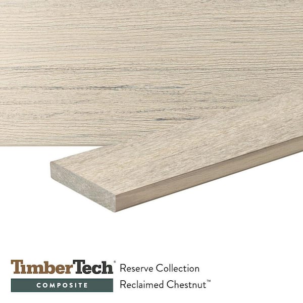 Composite Reserve 5/4-in x 6-in x 20-ft Square Reclaimed Chestnut Composite Deck Board (Act:. 94-in x 5.36-in x 20-ft)