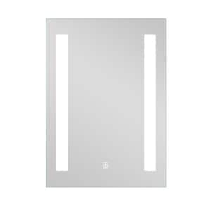 20 in. W x 27.5 in. H Rectangular Frameless Wall-Mounted Bathroom Vanity Mirror in White