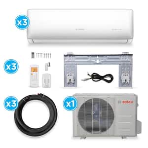 Max Performance ENERGY STAR 3-Zone 27,000 BTU 2.25 Ton Ductless Mini Split Air Conditioner with Heat Pump 230-Volt