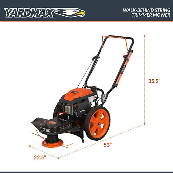 YARDMAX 22 in. 170cc Gas Walk Behind String Trimmer Mower YL2250