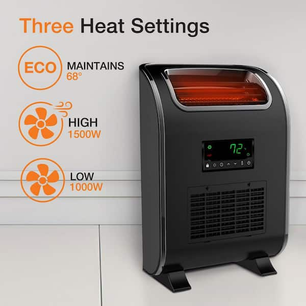 LifeSmart Large Room 1000W Portable Electric Infrared Quartz Room Space Heater 2024