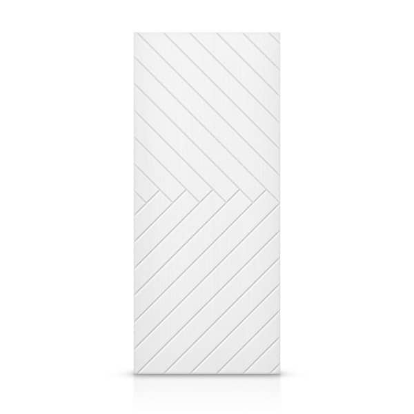 CALHOME 24 in. x 80 in. Hollow Core White Painted Composite MDF Interior Door Slab