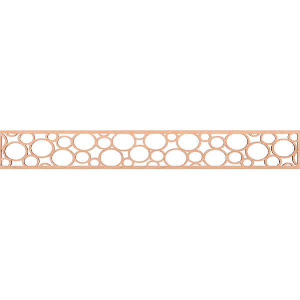 Ekena Millwork Hemingway Fretwork 0.25 in. D x 46.5 in. W x 6 in. L Alder Wood Panel Moulding