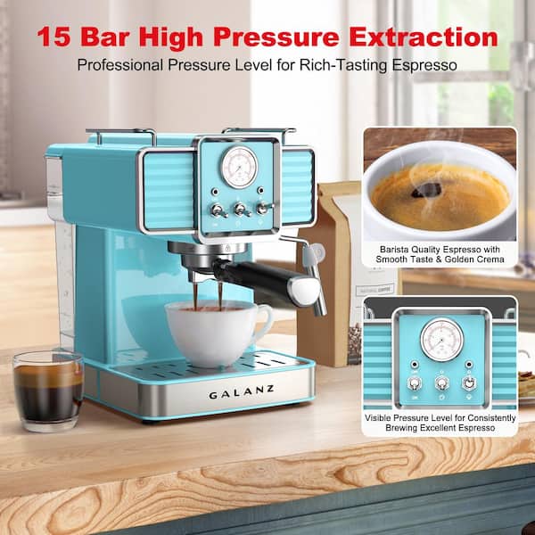 Galanz 2-in-1 Grind and Brew Coffee Maker with Adjustable Grind size, Digital LED Touch Screen, Removable Coffee Filter Baske