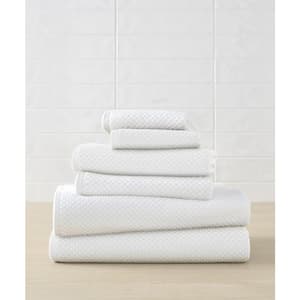 Blue Loom Lilly Cotton blend 6-Pcs Towel Set, White