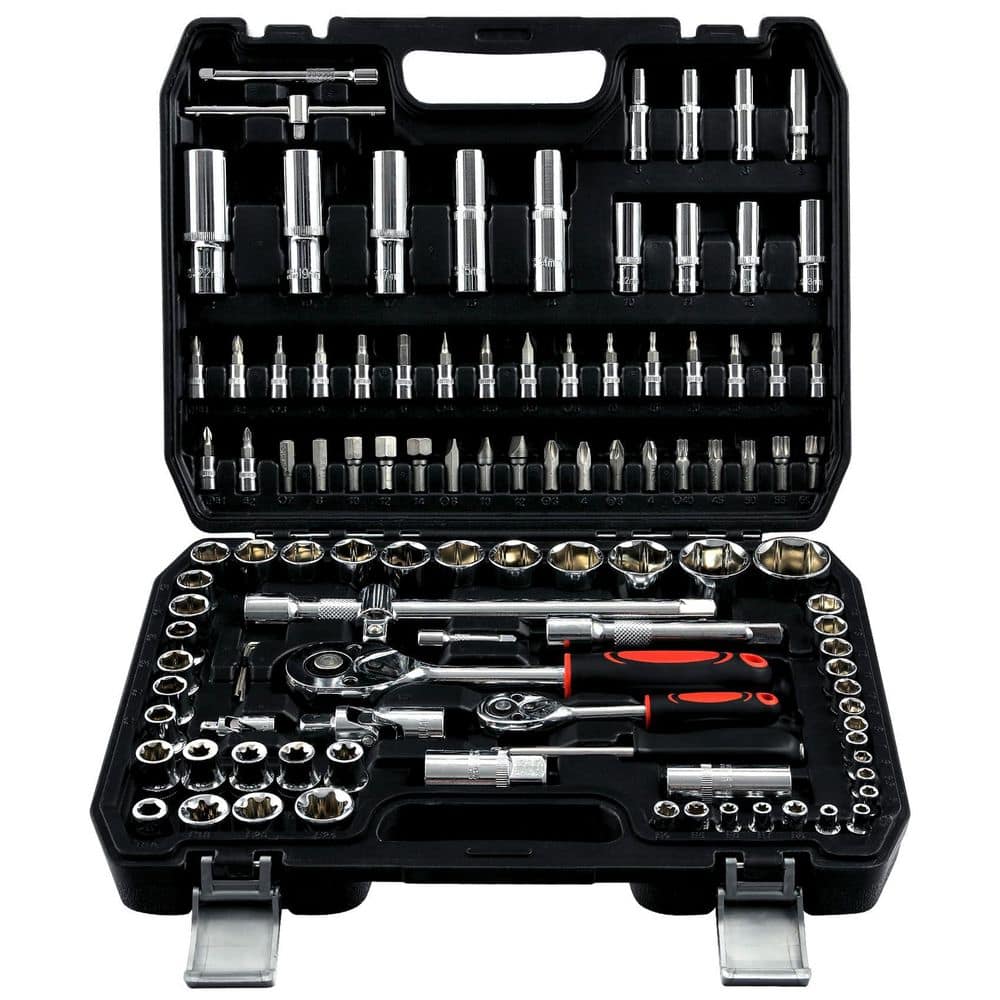 108 Piece Mechanics Tool Set Metric and Standard Socket Set with Ratchet Wrench, Extension Bars, Case, Kit price history on PriceWatchPro