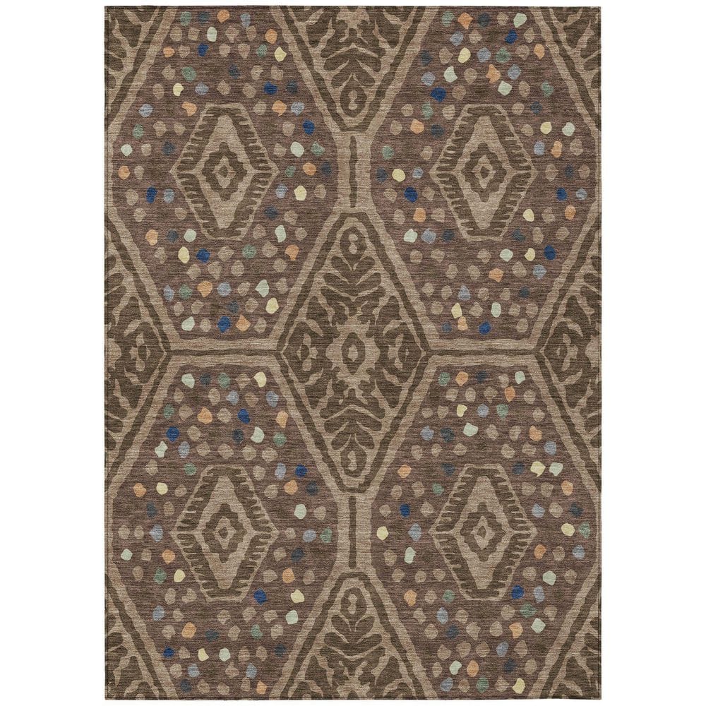 Chantille Machine Washable Indoor/Outdoor Abstract ACN2457 Brown 9 ft. x 12 ft. Area Rug price history on PriceWatchPro