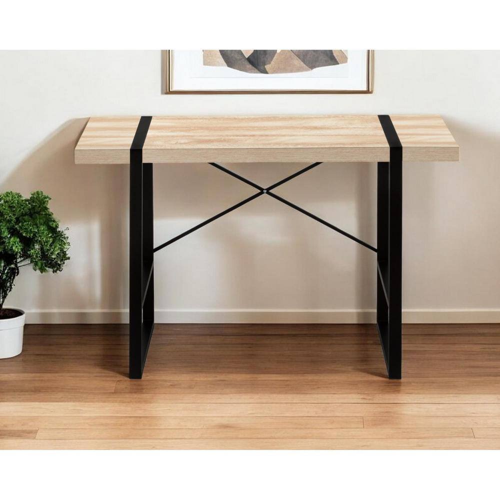 49 in. Rectangular Natural Metal 0-Drawer Computer Desks