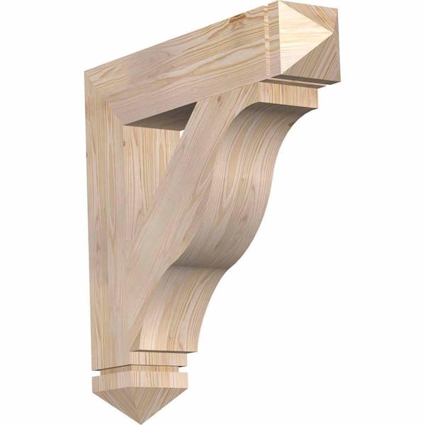 Ekena Millwork 5.5 in. x 30 in. x 30 in. Douglas Fir Funston Arts and Crafts Smooth Bracket