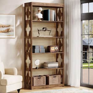 SAUDER 71.18 in. Cinnamon Cherry Faux Wood 5-shelf Standard