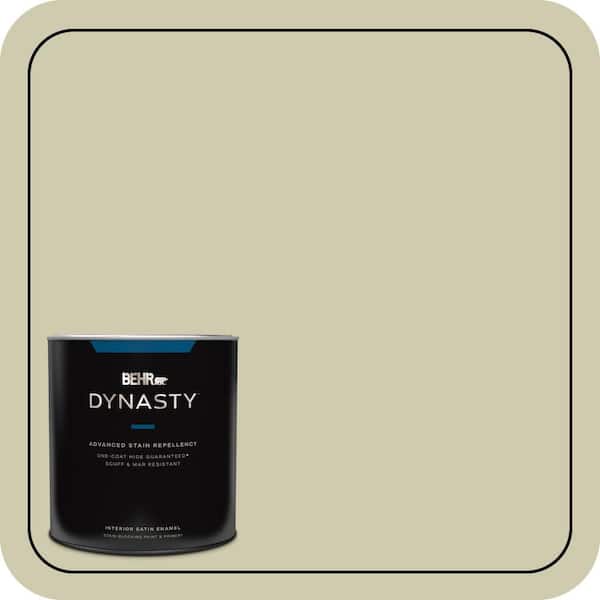 BEHR DYNASTY 1 qt. #PPU9-18 Cilantro Cream Satin Enamel Interior Stain-Blocking Paint and Primer