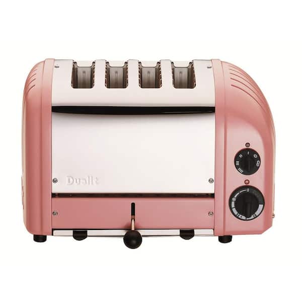 Dualit New Gen 4-Slice Petal Pink Wide Slot Toaster with Crumb Tray