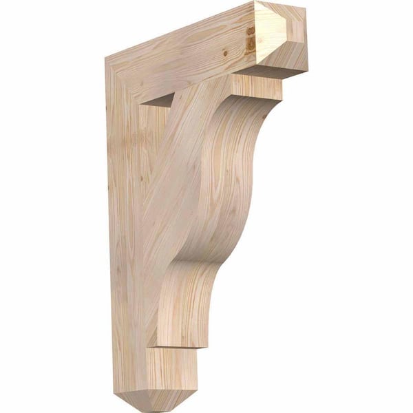 Ekena Millwork 5.5 in. x 34 in. x 26 in. Douglas Fir Funston Craftsman Smooth Bracket